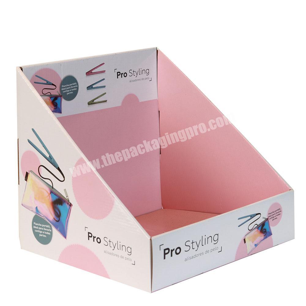 Custom Small Cardboard Printed Corrugated Paper Retail Toy Display Box Pink Cardboard Display Box
