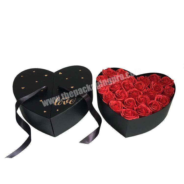 Custom Valentine's Day Heart Shape Gift Box Valentine's Day Flower Box Love Flower Box
