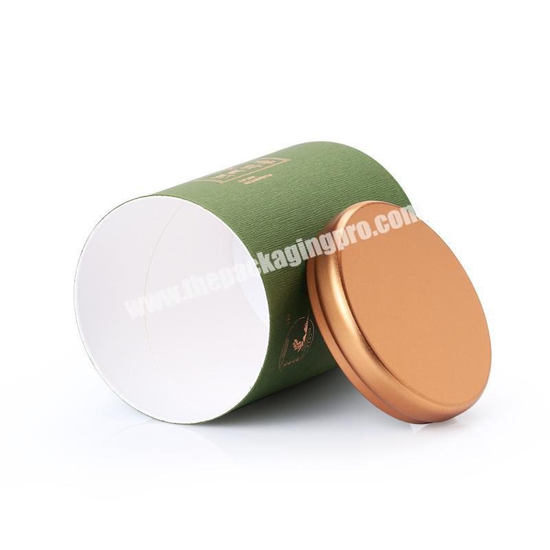 Factory wholesale low price custom gold foil cardboard pink gift big cylinder packaging loose tea packaging