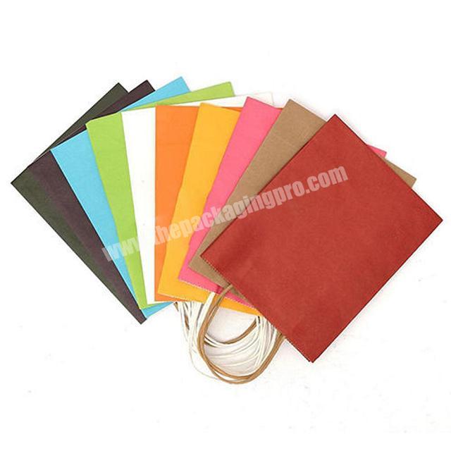 Custom Your Own Logo Size Color Food Take Away kraft Paper Bag with handle