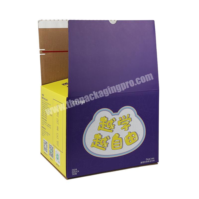 Custom Zipper Open Design Packaging Box Kraft Paper Carton Zipper Paper Boxes Thick Cardboard Moving Boxes With Custom Logo