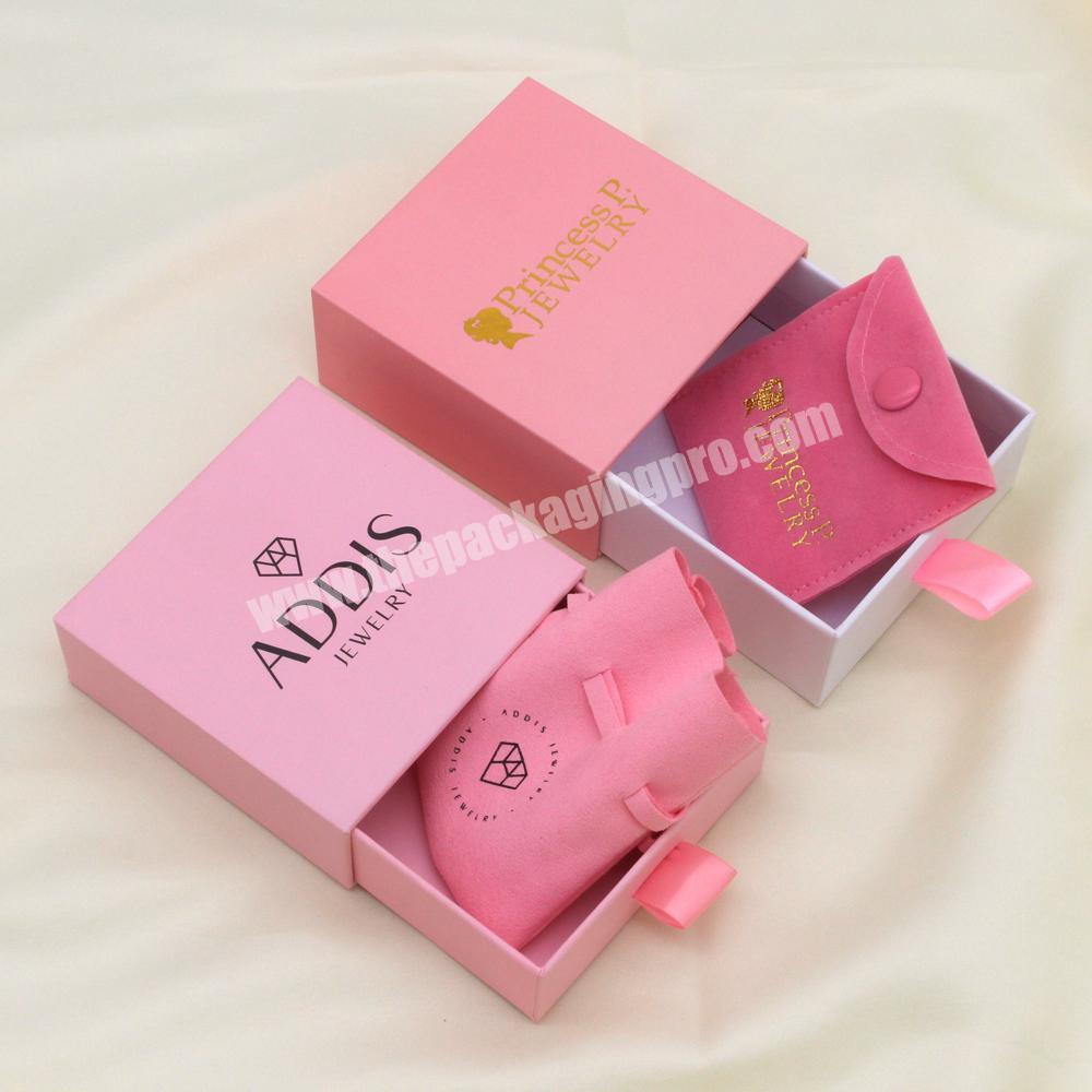 Custom caja para joyeria Pink Earring Box Jewery Jewellery Drawer box packaging with logo jewerly
