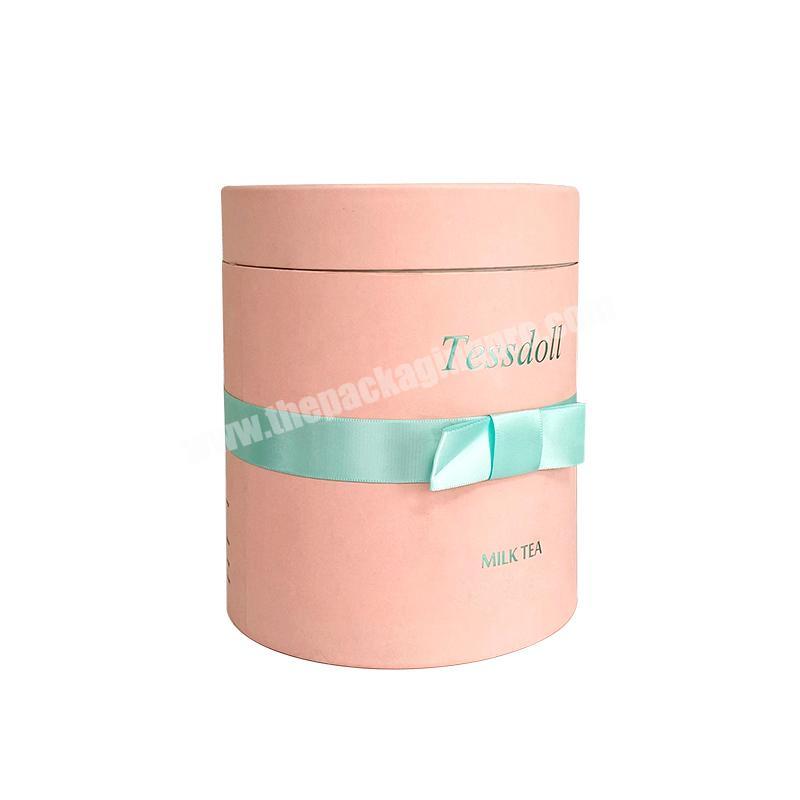 Custom cardboard paper packaging round food grade milk powder / loose tea packing paper tube