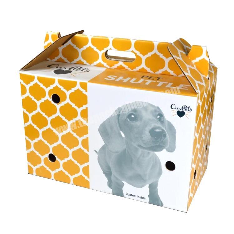 Custom cardboard pet transport carrier box packaging