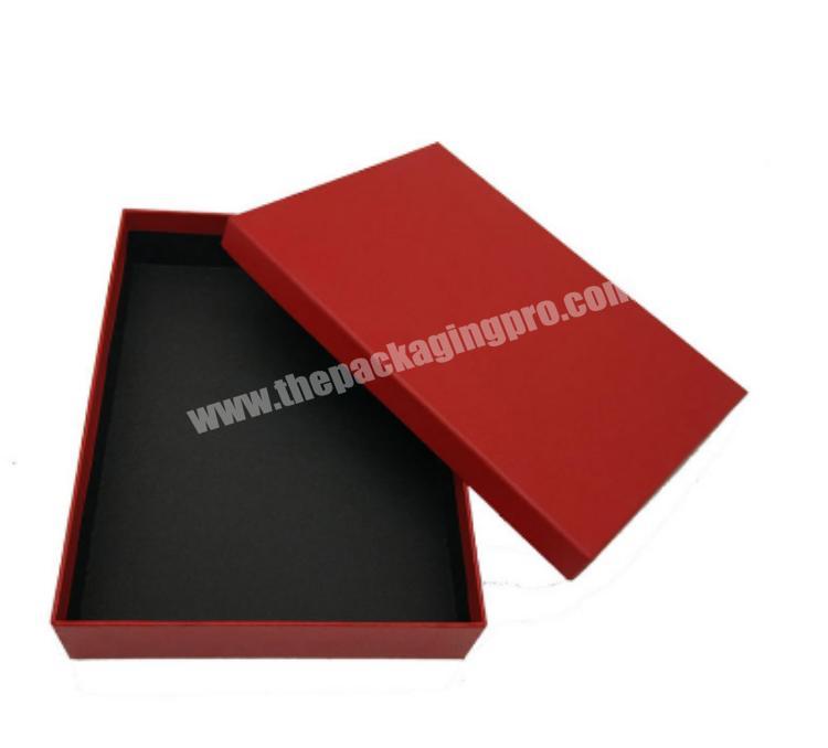 Custom color black paper lid mailer boxes for clothes t-shirt cloth box packaging clothing costume gift box with logo