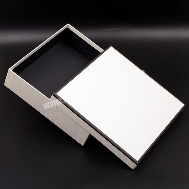 Custom cosmetics white 2mm thickness paper gift packaging piece rigid set up cardboard candle box with seperate lid