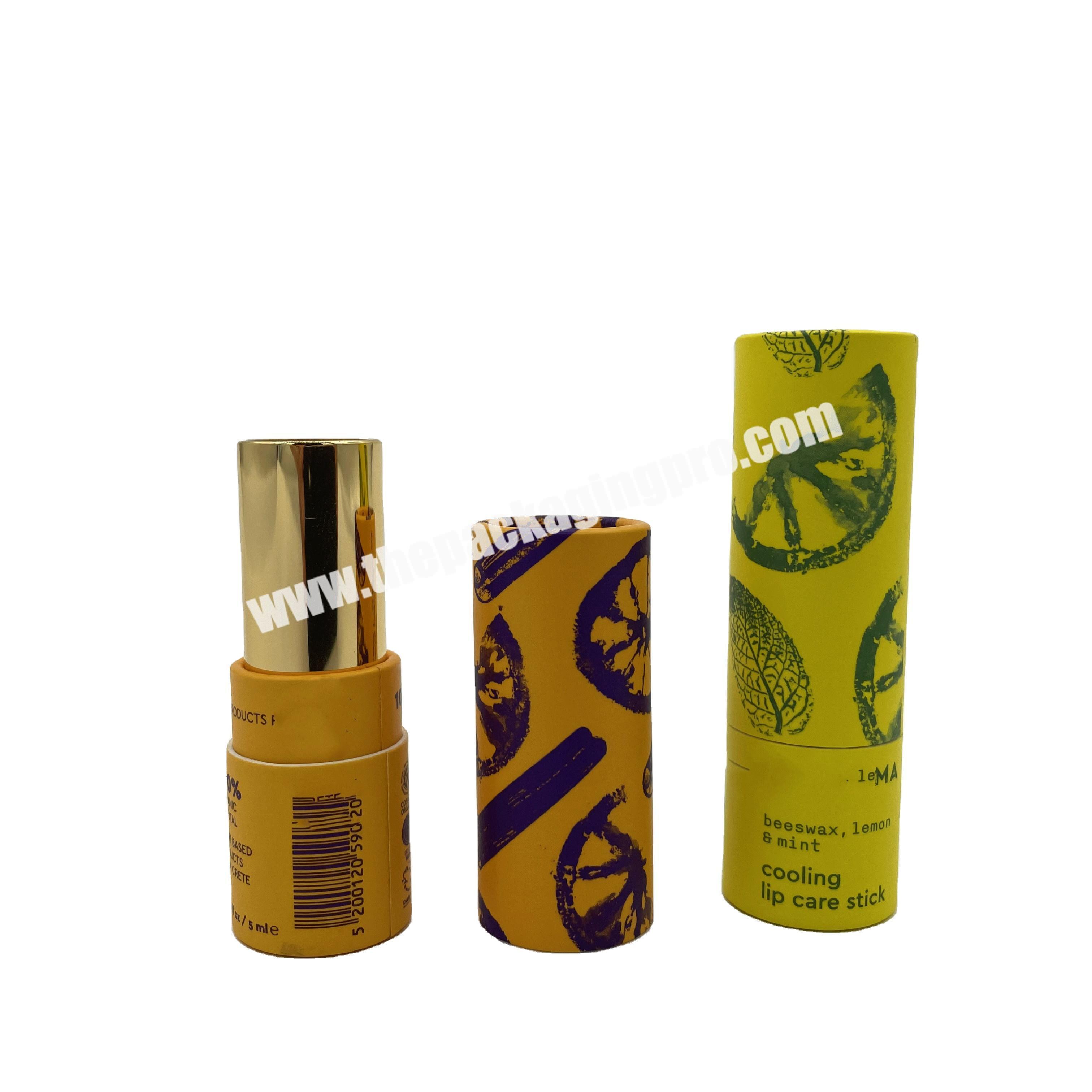Custom Size / Design recycled paper packaging tube for cardboard paper lipstick tube with lipstick tube paper packaging