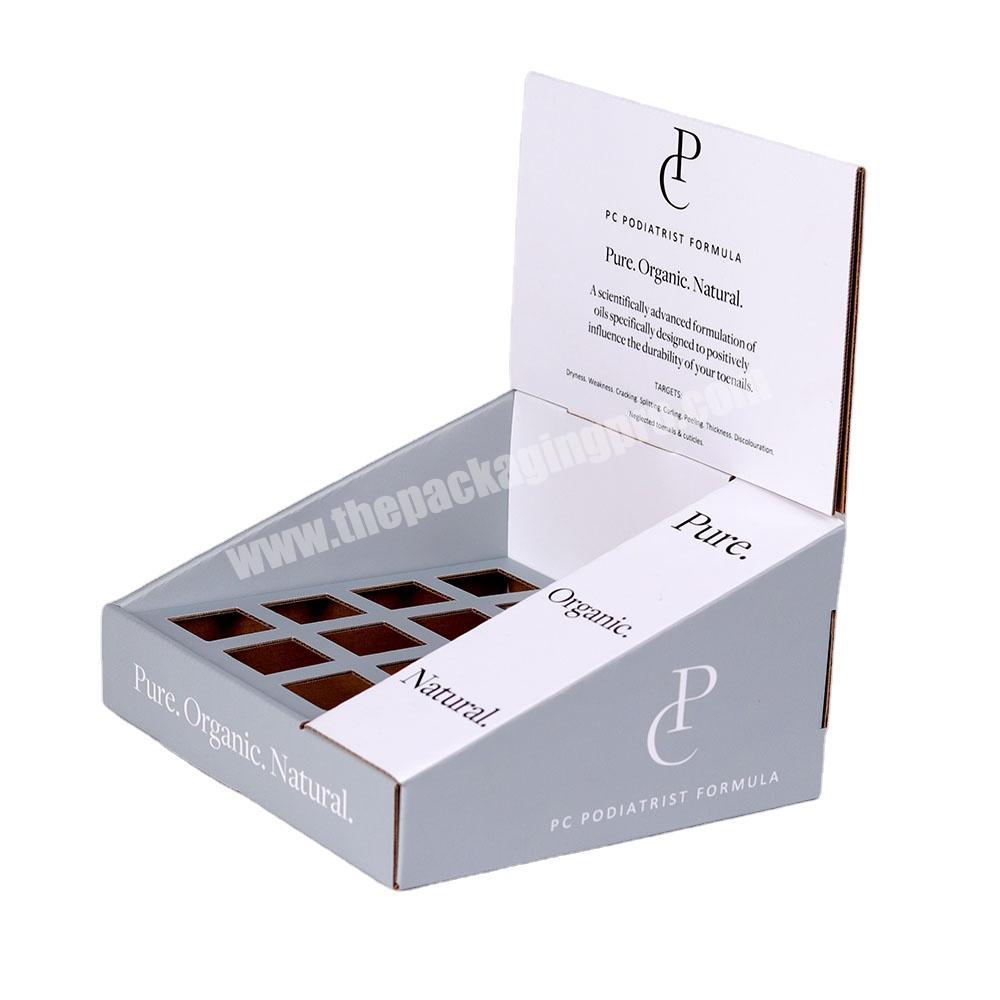 Custom design foldable small cheap cardboard cosmetic pdq display boxes