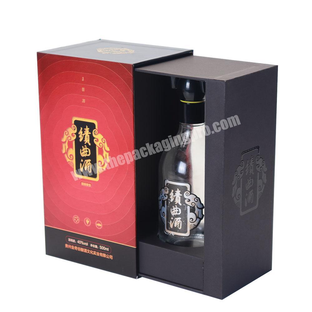 Custom design high quality sublimation wine gift box single bottle champagne luxury packing cardboard