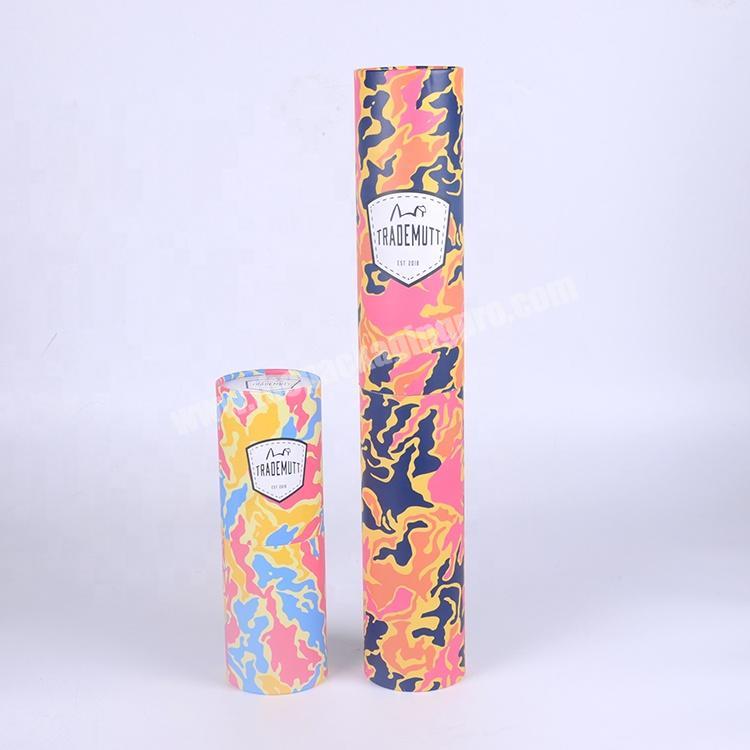 Custom eco friendly food grade paper cylinder packaging tube box container for tea tube box with customized printed design