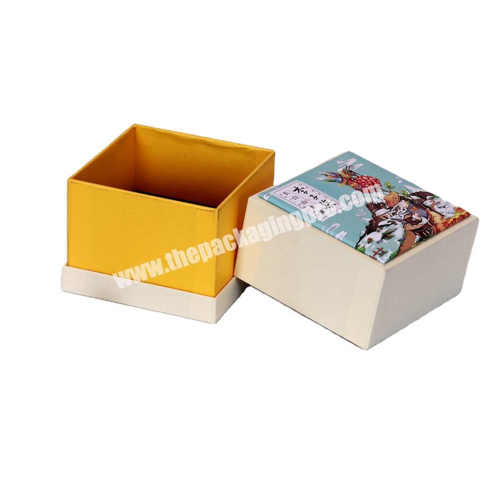 Custom elegant jar cardboard biodegradable packaging comb honey gift boxes food packaging lid and base box luxury