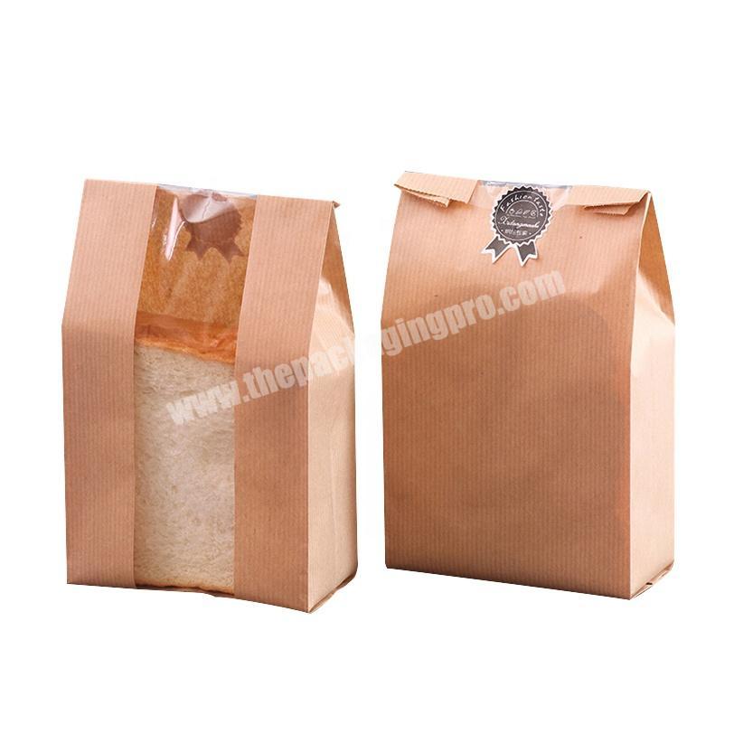 Custom factory direct sale high quality kraft paper bread packaging bag