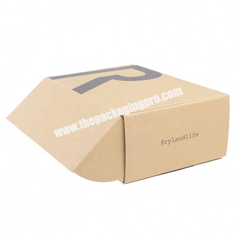 Custom luxury CMYK printing clothing garment packaging corrugated shipping box