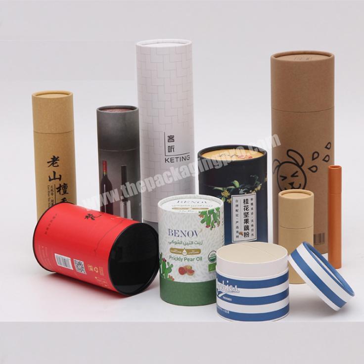 Custom food grade paper packaging tube for rice and tea with paper tubes