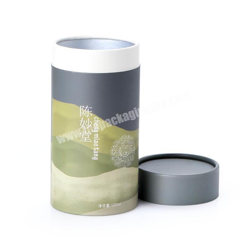 New design Biodegradable white tube packaging food grade kraft paper tube box tea packaging