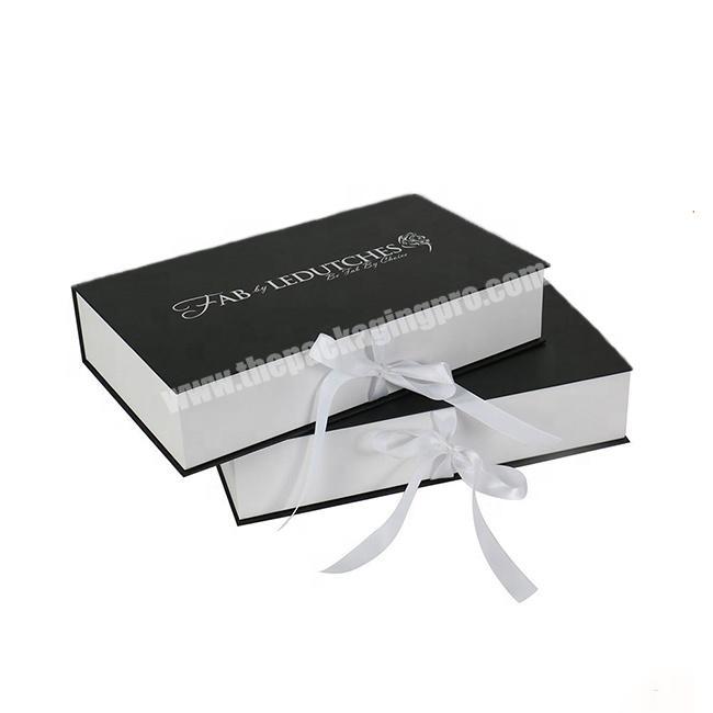 Custom hair extension packaging boxes luxury simple design packaging boxes with ribbon