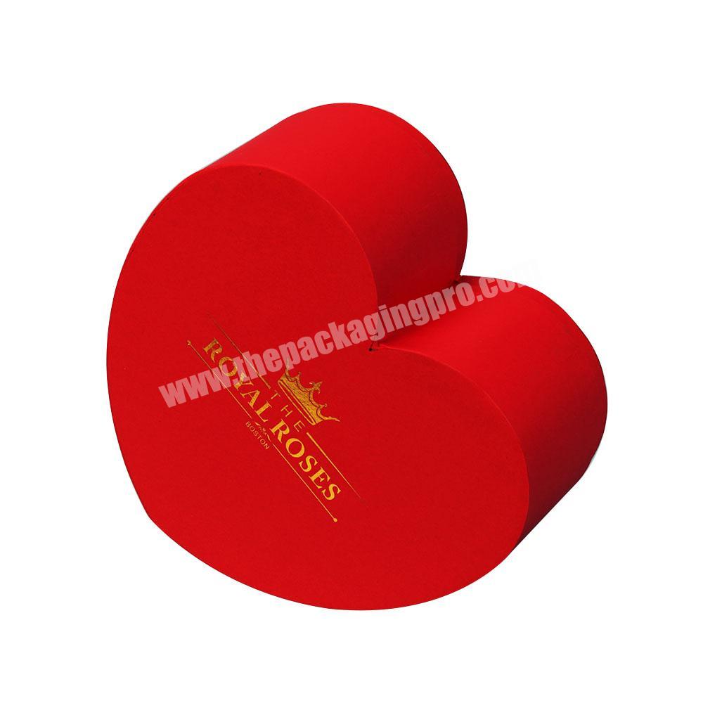 Custom heart shape paper cardboard wedding cylinder box packaging for candy chocolate