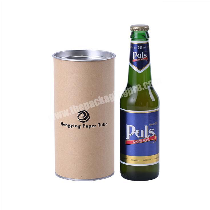 Custom kraft paper cylinder paper tube for beer wine Packaging