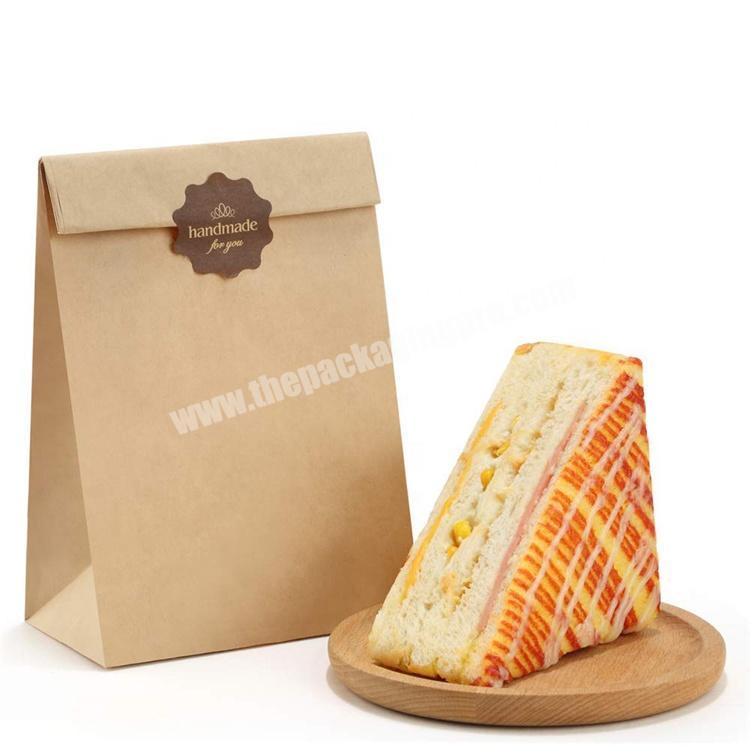 Custom kraft paper sandwich bag for packaging