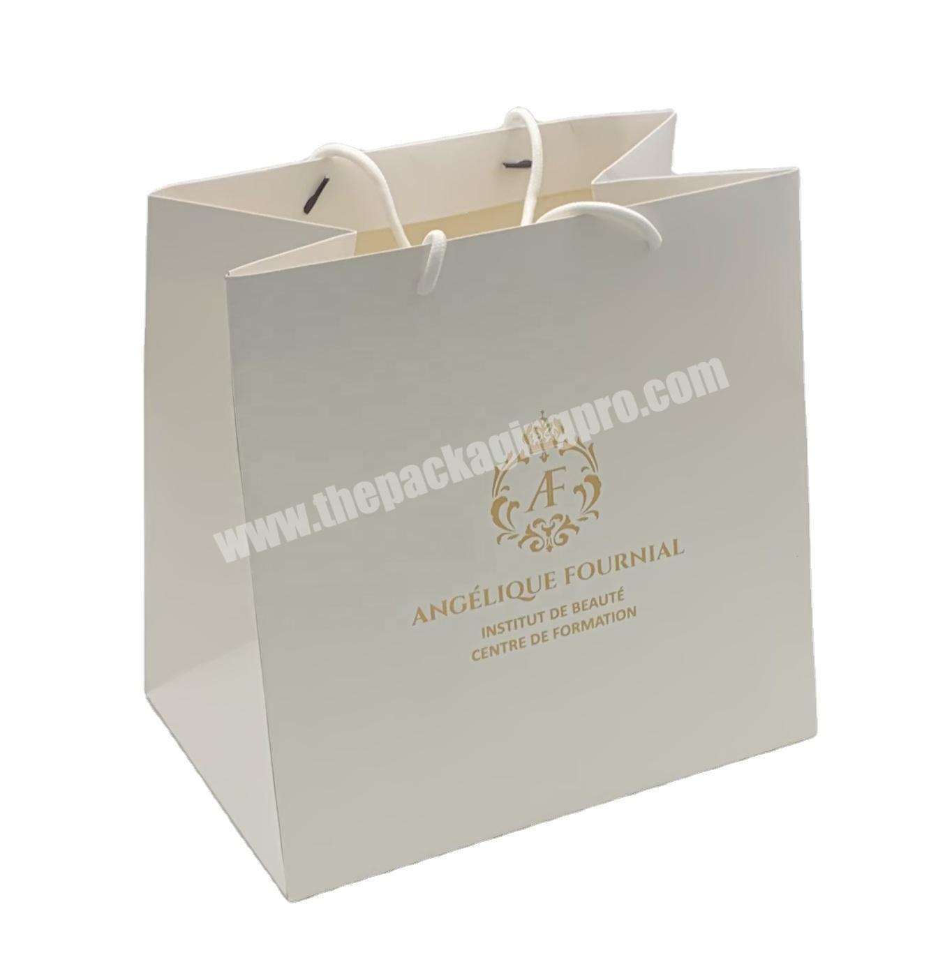 Custom logo 250g cardboard shopping paper bags for clothes/dress/shoes/cosmetics gift packaging bags