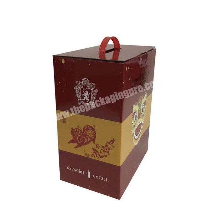 Custom logo hot sale retail cheap package wine boxes packing