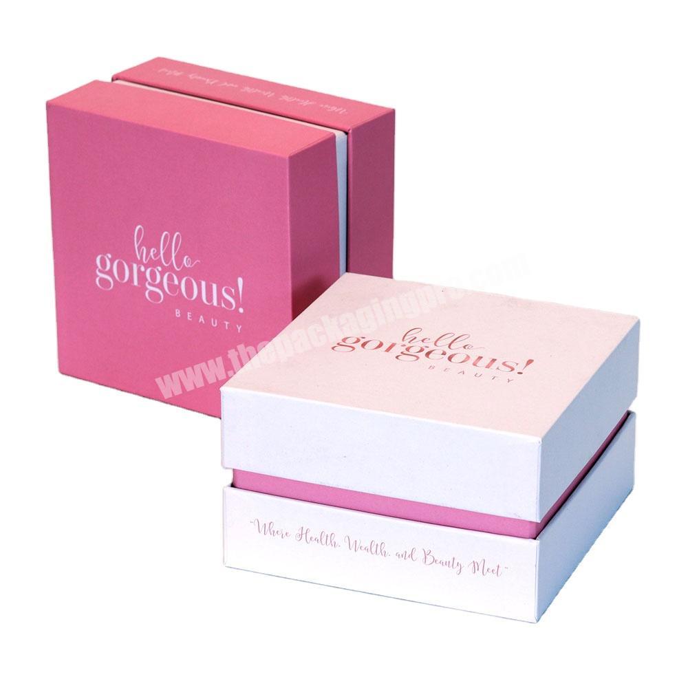 Custom logo large pink  boxes for gift pack