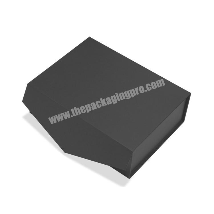 Custom logo luxury Black magnetic paper packaging Gift Boxes with Magnetic Closure with lid