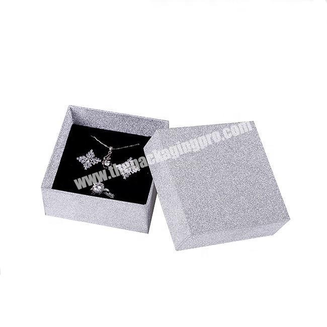 Custom logo luxury jewelry packaging box with velvet insert paper box hard cover gift box