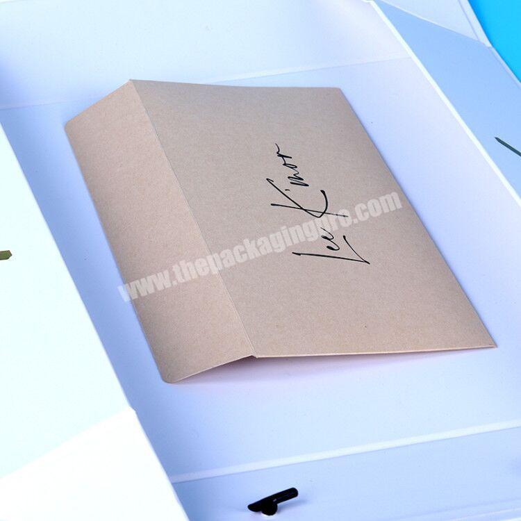 Custom logo luxury purse and handbag packaging folding box big with thank you letters kraft paper envelopes packaging