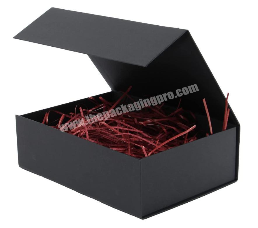 Custom logo paper cardboard magnetic foldable paper boxes holographic flat