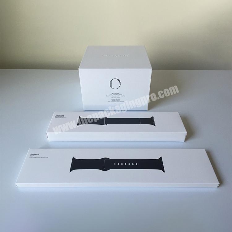 Custom logo printed smart watch bands packaging box for watch band