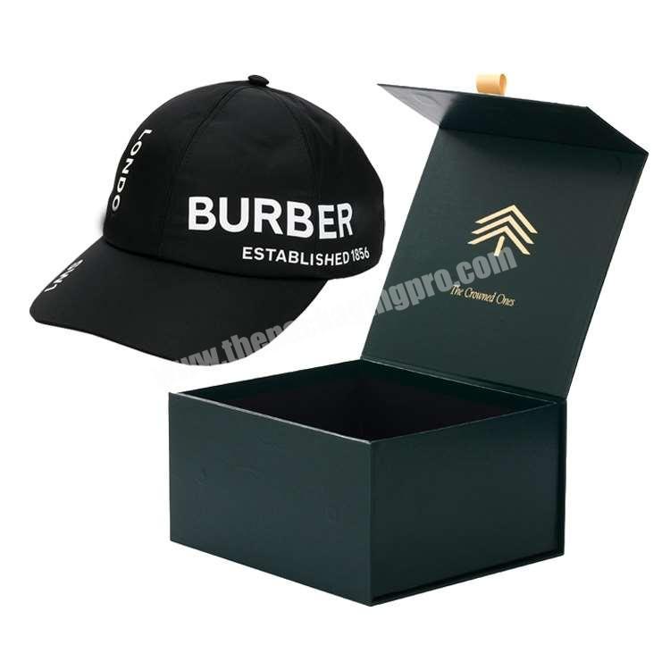 Custom logo printing cardboard baseball snapback cap shipping boxes wholesale large big fedora hat box packaging