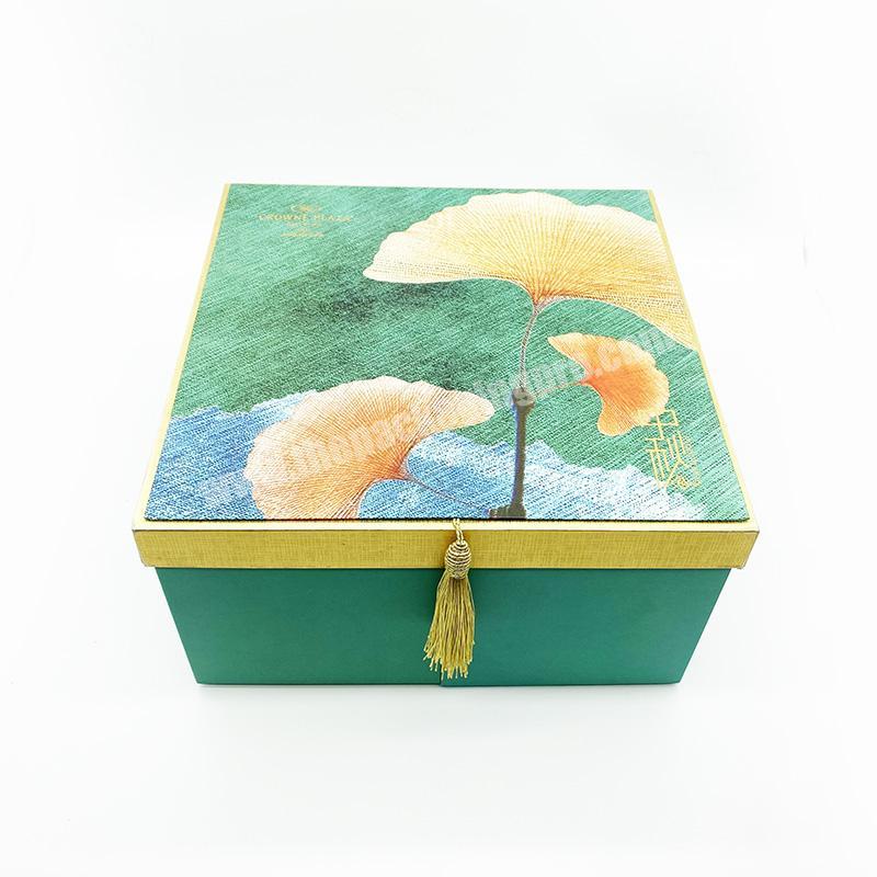 Custom logo wholesale luxury wedding square kraft paper leather folding gift box sets black gift cosmetic box