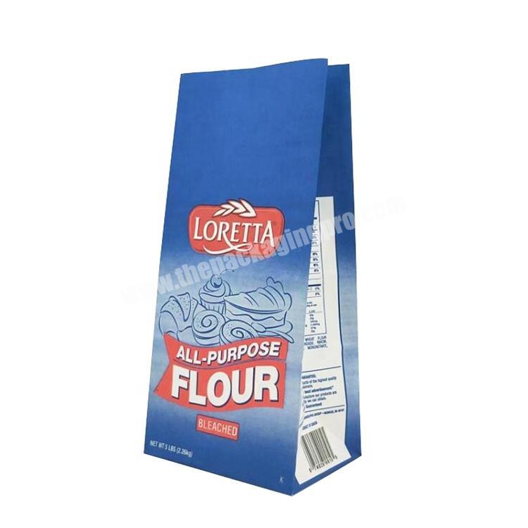 Custom made white kraft flour paper bags for packaging