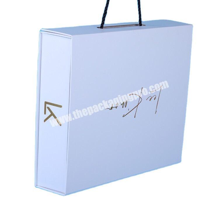 Custom magnetic packaging boxes for clothes white silk scarf packaging boxes with logo luxury