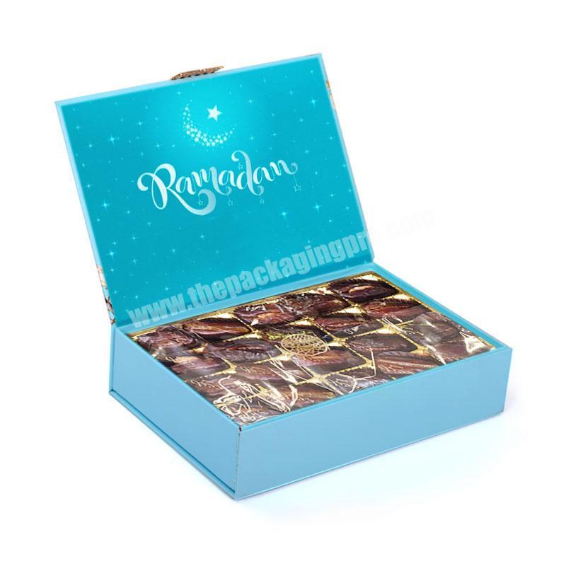 Custom magnetic paper wedding sweet boxes diwali chocolate packaging eid mubarak indian sweet gift boxes