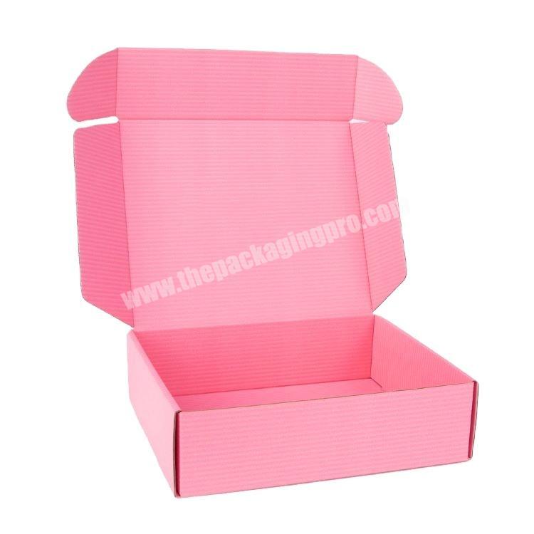 Custom marked cardboard carton shipping mailbox Pink cosmetic set Cosmetic mailing box