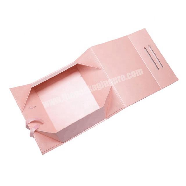 Custom paper cardboard magnetic flat folding cloth packaging box hair bundle package extension packaging box