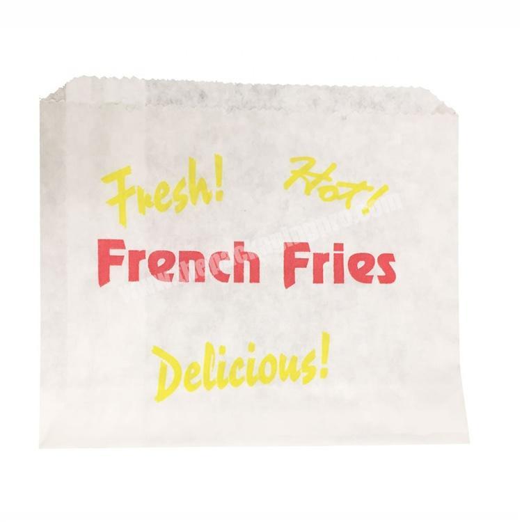 Custom paper french fry bags with logo