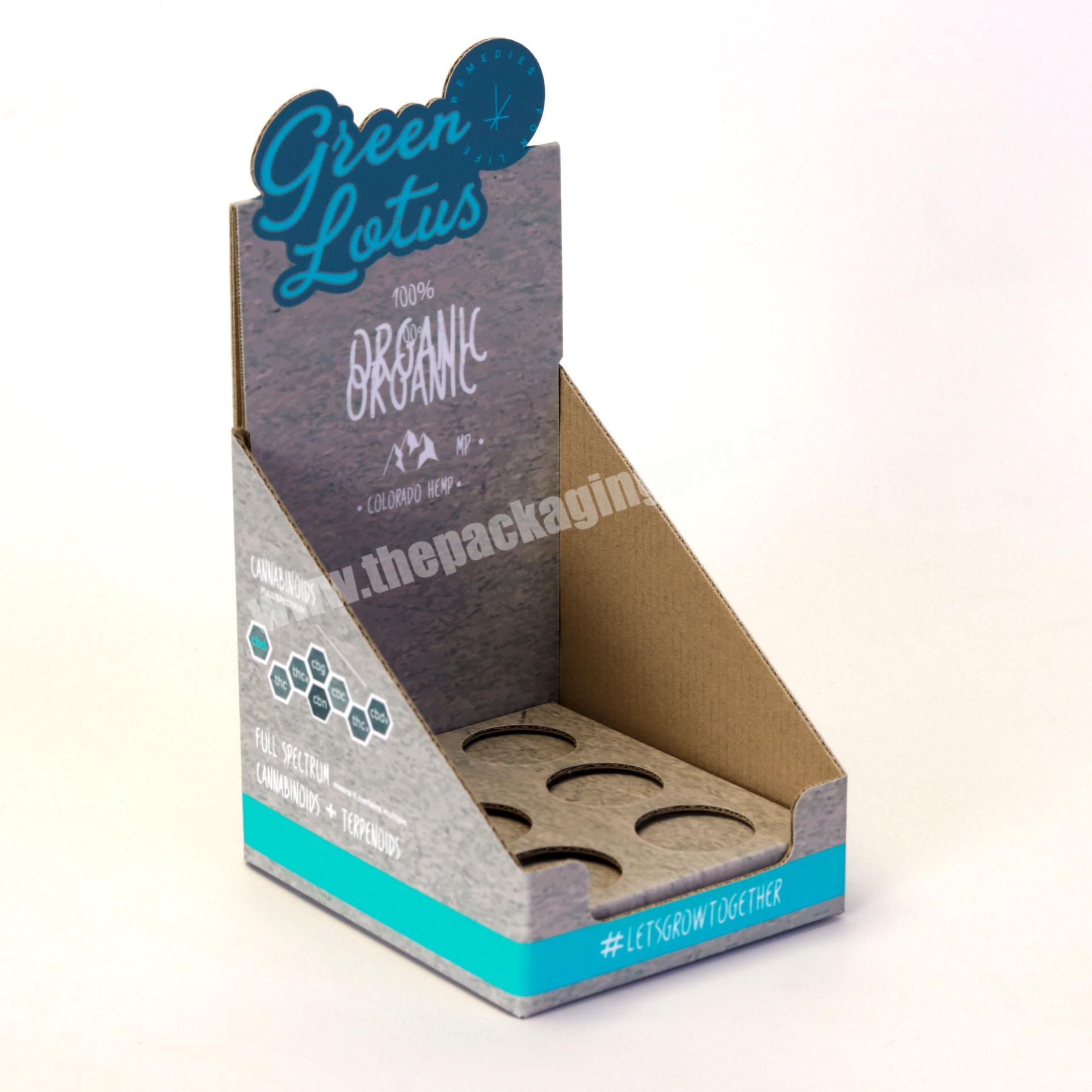 Custom pop corrugated cardboard display stands,counter top product display