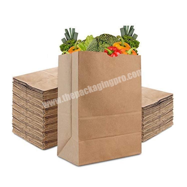 Custom printed Stock Large Grocery Shopping Bulk Kraft Brown Paper Bags