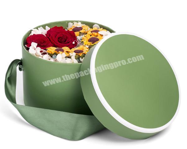 Custom printed cardboard hat box round flower box