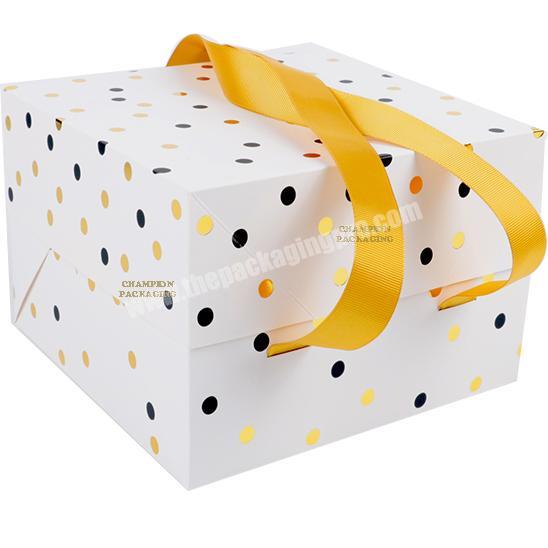 Custom printed cheese cake box cake carrying box birthday cake packaging box