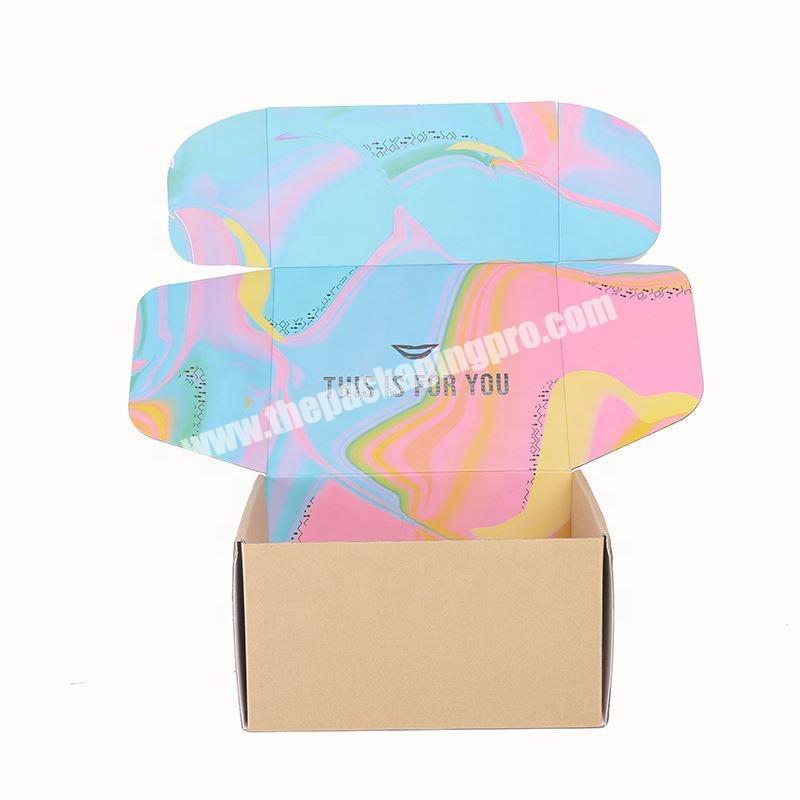 Customized logo product packaging folding box corrugated clothing shipping boxes printed