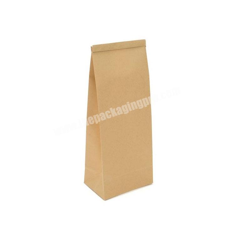 Custom printed design oil proof kraft food grade brown stand up paper ziplock bag