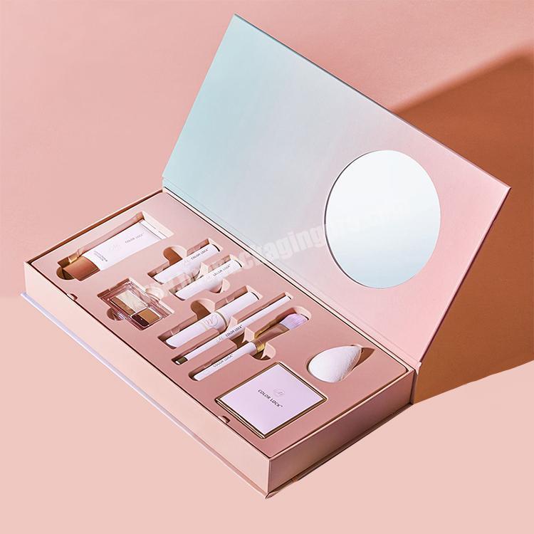Custom printed empty professional makeup cosmetic skin care set packaging box
