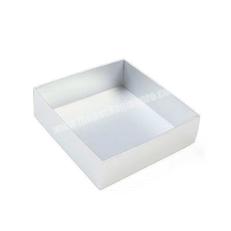 Custom printed food container Matte Silver Paper Box Bottom boat Tray