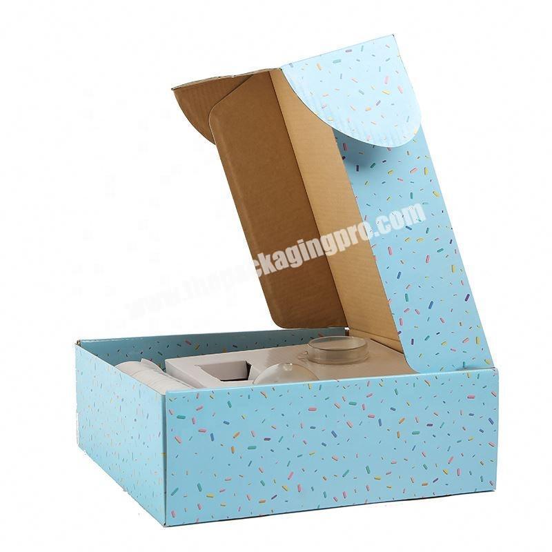 Colorful custom printed cosmetic drawer paper box with ribbon