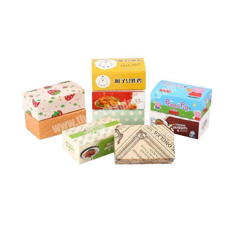 Custom printed paper food snack lunch box for catering