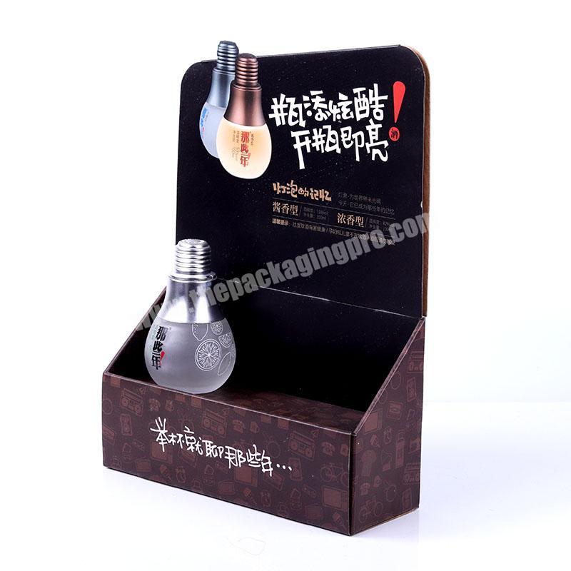 Custom printed product boxes display counter wine bottle wine glass cardboard display boxes